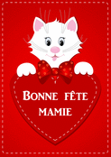 Joli chat et c&oelig;ur pour ma mamie